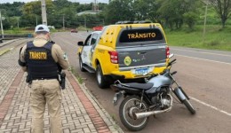 Motocicleta furtada em Campo Erê é recuperada em Francisco Beltrão