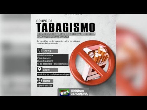 Novo grupo de apoio oferece caminho para deixar o cigarro em Dionísio Cerqueira