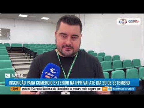 Últimos dias para inscrições na graduação de Comércio Exterior do IFPR em Barracão
